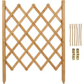 Qwfrm Expandable Bamboo Scissor Plant Trellis Natural 32 Inch - Product view